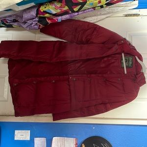 eddie bauer premium goose down jacket with removeable fur